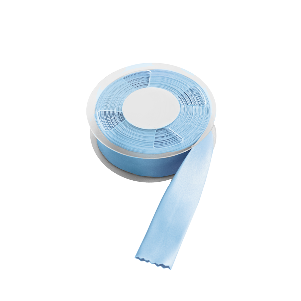 Saténový šikmý proužek 30 mm - světle modrá
