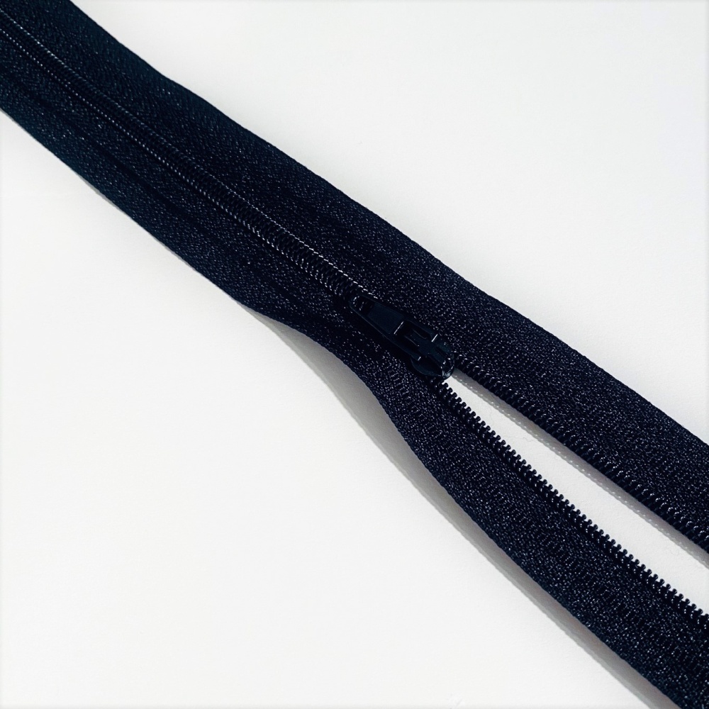 Zip spirálový dělitelný 3 mm - černý 40 cm
