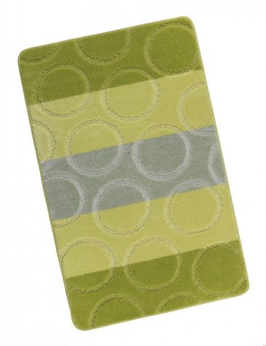 Koupelnový kobereček - Kroužky zelené