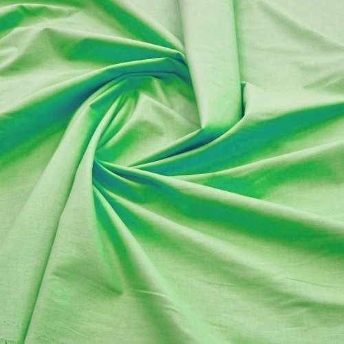 Bavlněná látka uni - jarní zelená - Šířka materiálu (cm): 140, Vyberte šití a stužku: bez obšití