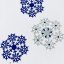 Vánoční ubrus - vločky modrá - Vyber rozměr (cm): 35x35 cm