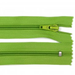Zip oděvní spirálový 3mm nedělitelný 60cm -  zelená