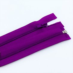 Zip spirálový 6 mm dělitelný - tm. fialový 35 cm