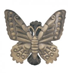 Ozdobná žabka Motýl zlatá antik