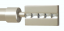 Kovová garnýž Piova drážkovaná nerez satina dvojité - Délka: 120 cm