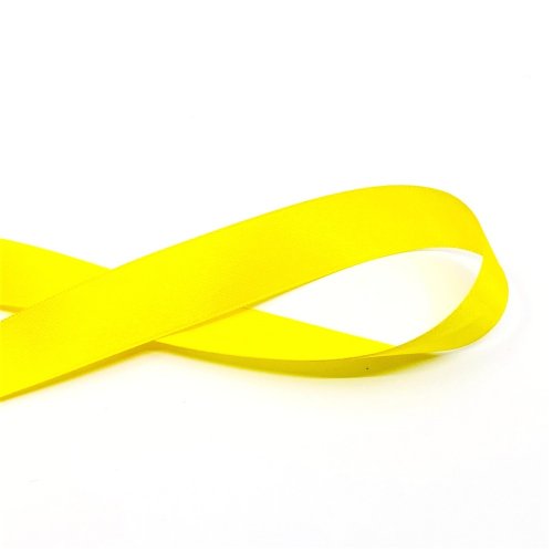 Stuha atlasová oboulící žlutá - více rozměrů - Šířka (mm): 4 mm