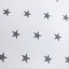 Bavlněná látka bílá - šedá hvězdička - Šířka materiálu (cm): 160, Vyberte šití a stužku: obšít okraje  a našít stužku 2,5cm