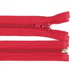 Zip oděvní spirálový 6mm- červená 50cm