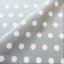 Bavlněná látka šedá - bílý puntík - Šířka materiálu (cm): 160, Vyberte šití a stužku: bez obšití