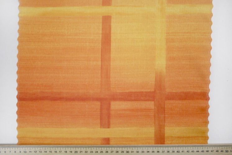 Dekorační teflonová látka š.38 cm - kostka oranžová - Šířka materiálu (cm): 38