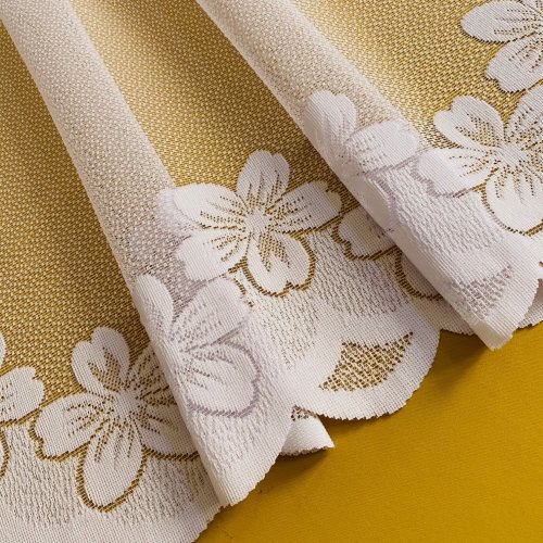 Metrážová záclona Linda - bílá - Vyber výšku (cm): 150, Vyberte šití a stužku: bez obšití