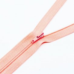 Zip oděvní spirálový 3mm nedělitelný 35cm - lososová