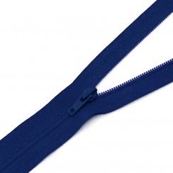 Zip spirálový 3 mm nedělitelný 35 cm - tm. modrá