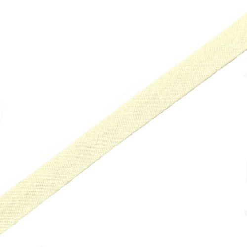 Bavlněný šikmý proužek 15 mm - Barva: Bílá