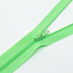 Zip oděvní spirálový 3mm nedělitelný 65cm -  zelená