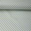 Bavlněná látka bílá - sv. zelený puntík - Šířka materiálu (cm): 145, Vyberte šití a stužku: obšít okraje
