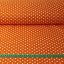 Bavlněná látka oranžová - bílý puntík - Šířka materiálu (cm): 145, Vyberte šití a stužku: bez obšití