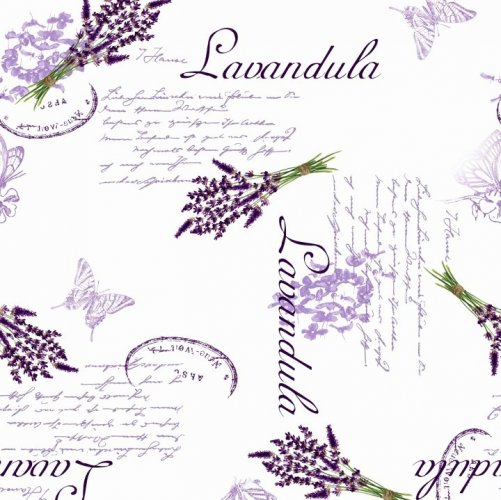 Látka na závěsy  Levandule purple  - 341349-103 - Šířka materiálu (cm): 150, Vyberte šití a stužku: bez obšití