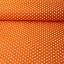 Bavlněná látka oranžová - bílý puntík - Šířka materiálu (cm): 145, Vyberte šití a stužku: bez obšití