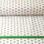 Bavlněná látka bílá - béžová hvězdička - Šířka materiálu (cm): 145, Vyberte šití a stužku: obšít okraje  a našít stužku 2,5cm