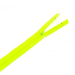 Zip spirálový 3mm nedělitelný 25 cm - neon žlutá