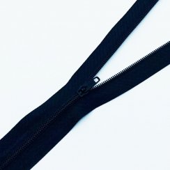 Zip spirálový 3 mm nedělitelný 90 cm - černá