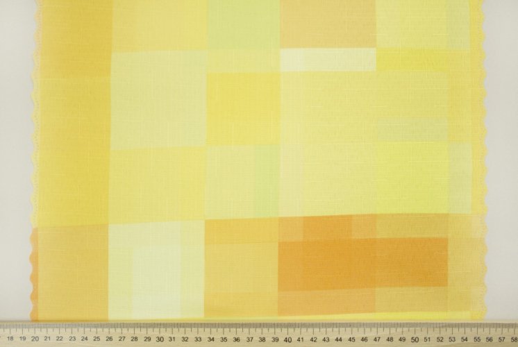 Dekorační teflonová látka š.38 cm - kostka žluto/zelená - Šířka materiálu (cm): 38