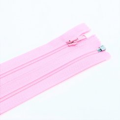 Zip oděvní spirálový 6 mm dělitelný - růžový 35 cm