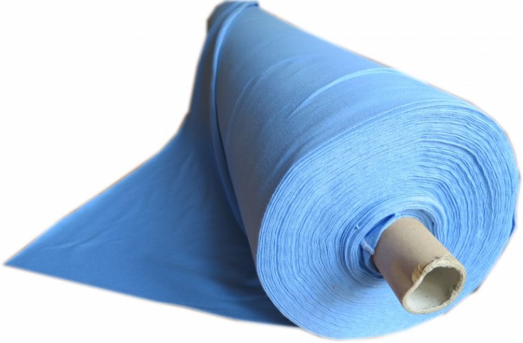 Úplet jersey metráž - modrá - Šířka materiálu (cm): 240, Vyberte šití a stužku: bez obšití
