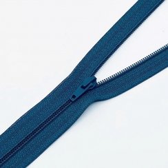 Zip oděvní spirálový 3mm nedělitelný 45cm - modrá