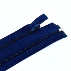 Zip spirálový 6mm dělitelný 60 cm - tm. modrá