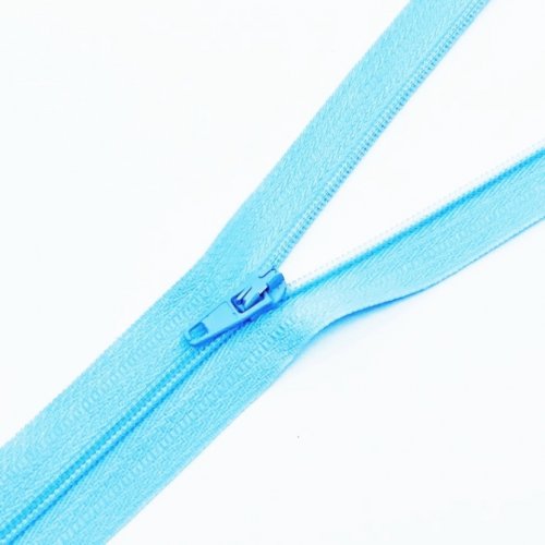 Zip spirála 3 mm - nedělitelný 50 cm - sv. modrá