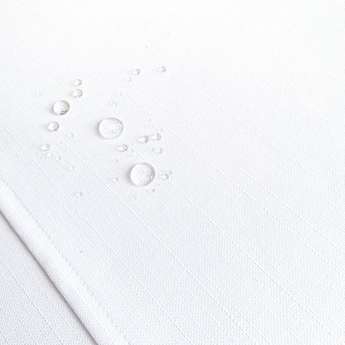 Látka na ubrusy Lugano bílá - Šířka materiálu (cm): 195, Vyberte šití a stužku: bez obšití