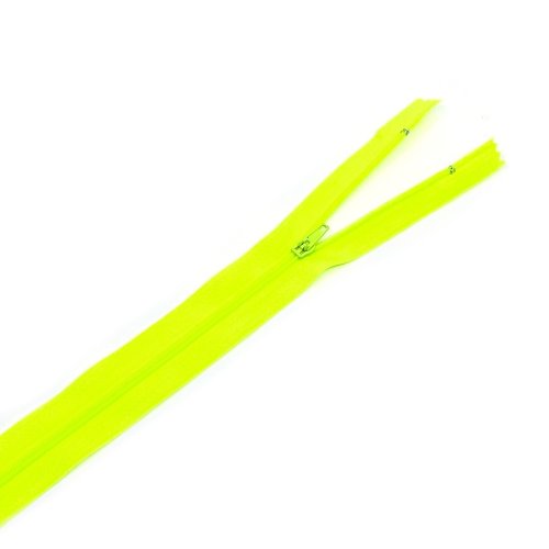 Zip spirálový 3mm nedělitelný 25 cm - neon žlutá