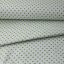 Bavlněná látka bílá - sv. zelený puntík - Šířka materiálu (cm): 145, Vyberte šití a stužku: obšít okraje  a našít stužku 2,5cm