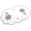 Vánoční ubrus bílý - Sněhová vločka šedá - Vyber rozměr (cm): 120x140cm
