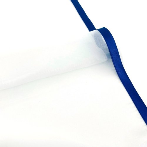 Hotová záclona voál se saténovou stužkou - modrá - Vyber rozměr (cm): 40x120  cm