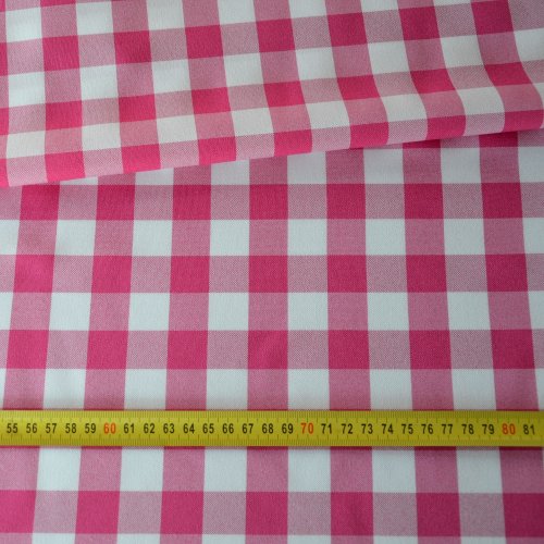 Dekorační látka Nicoleta - růžová - Šířka materiálu (cm): 150, Vyberte šití a stužku: obšít okraje  a našít stužku  5cm
