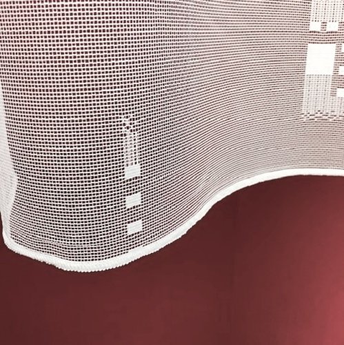 Záclona DD890 - zbytek 1,9 m - Vyber výšku (cm): 140, Vyberte šití a stužku: bez obšití