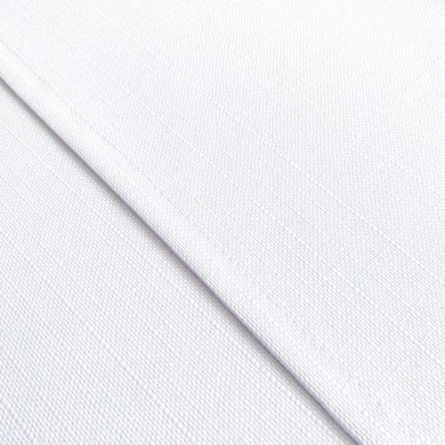 Látka na ubrusy Lugano bílá - Šířka materiálu (cm): 195, Vyberte šití a stužku: bez obšití