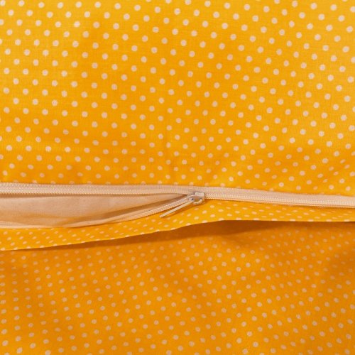 Bavlněné povlečení Mini puntík - žluté - Vyber rozměr (cm): 40x40 cm