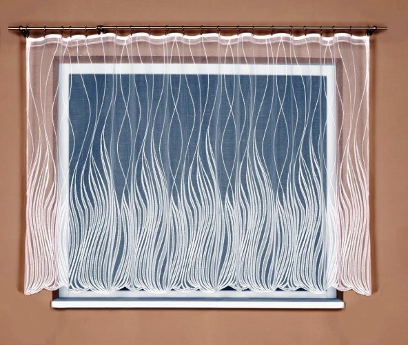 Záclona Mirabel - Vyber výšku (cm): 220, Vyberte šití a stužku: bez obšití