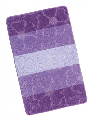 Koupelnový kobereček - Květy fialové