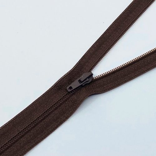 Zip oděvní spirálový 3mm nedělitelný 35cm - khaki