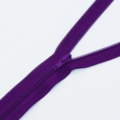Zip spirálový 3 mm nedělitelný 35 cm - tm. fialová