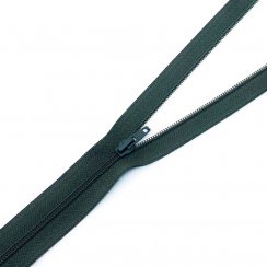 Zip oděvní spirálový 3mm nedělitelný 50cm - modro-šedá