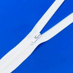 Zip spirálový 3 mm nedělitelný 120 cm -  bílá