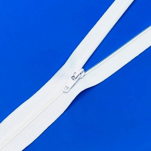 Zip oděvní spirálový 3mm nedělitelný 35cm - bílá