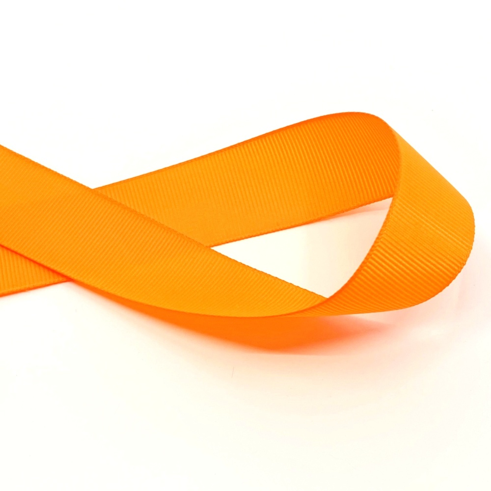 Stuha rypsová - oranžová 25 mm