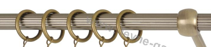 Garnýžová tyč 19mm drážkovaná - mosaz 240 cm